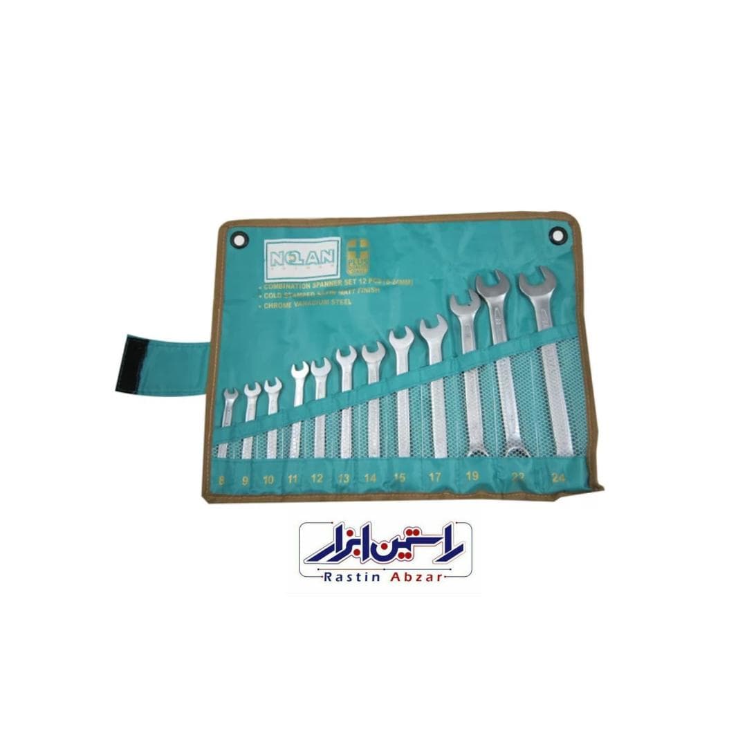 آچار یکسر تخت یکسر رینگ کیفی ۱۲ عددی حرفه ای NOLAN 